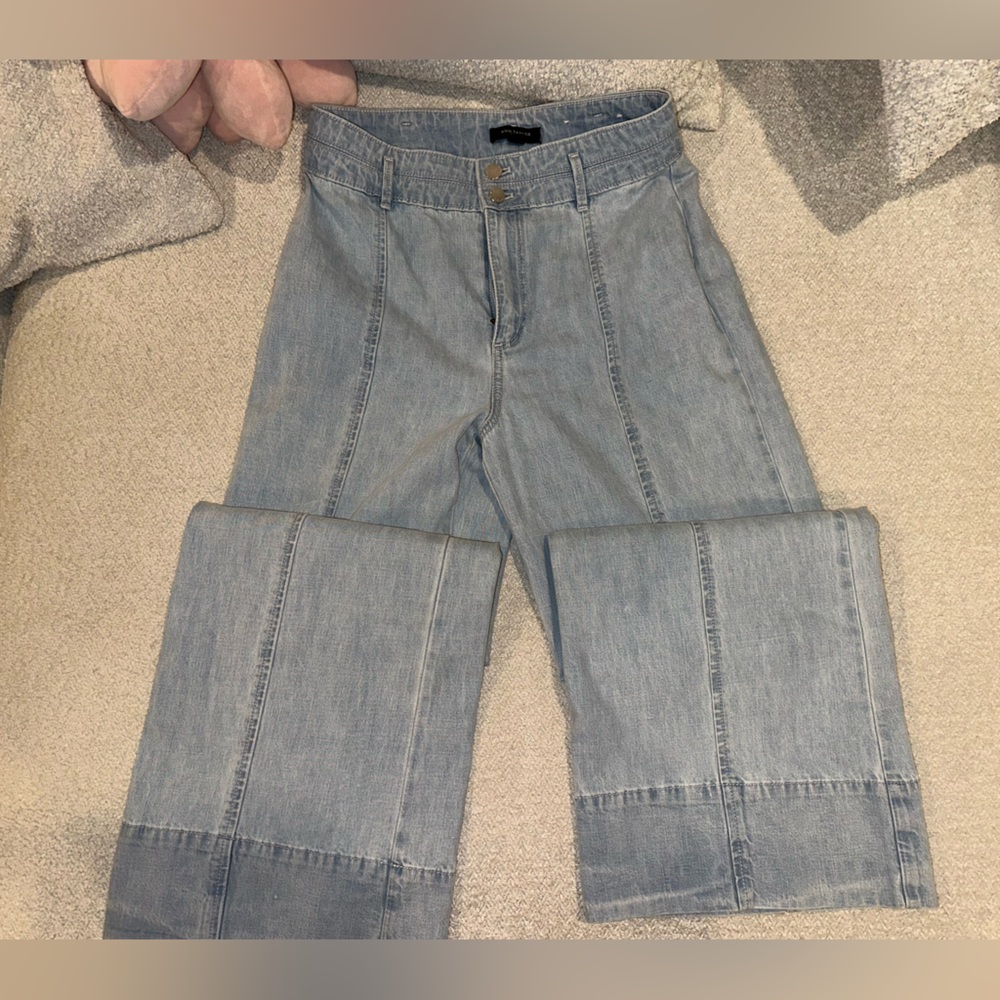 Ann Taylor leg high rise light wash retro jeans